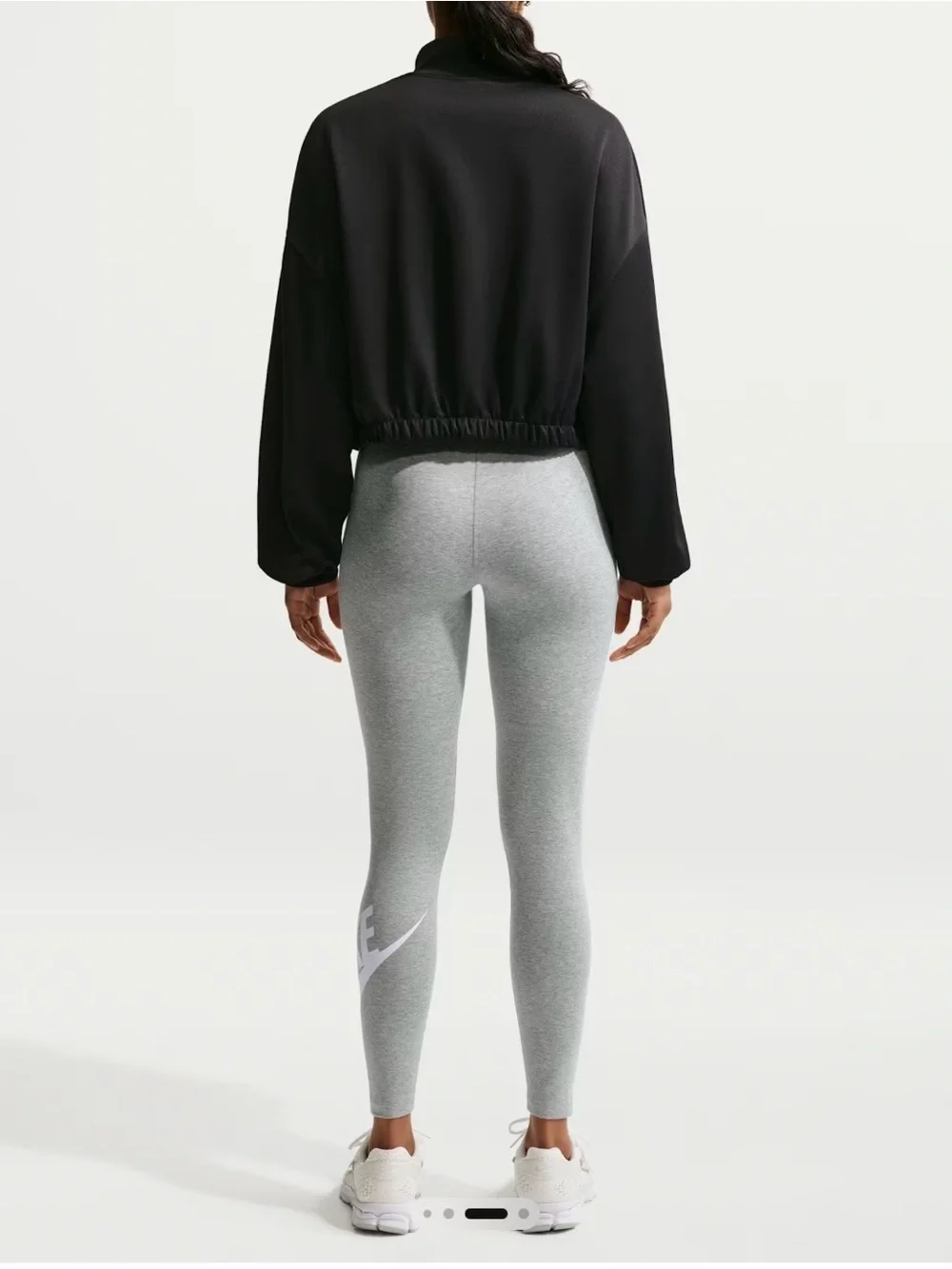Nike Heather Gray Logo Leggings Size Medium - Picture 3 of 8